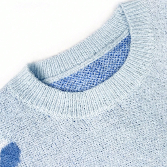 Bowknot Pattern Long Sleeve Knit Sweater - Picture 7 of 8